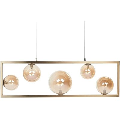 Lámpara Colgante de Latón Beliani - Estilo Industrial Lámpara Colgante de Latón Beliani - Estilo Industrial