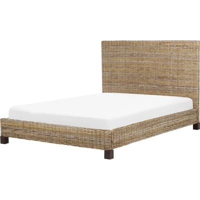 Beliani - Malli SALBRIS - Luonnollinen rattan sänky, EU Kaksin - Moderni boho Beliani - Malli SALBRIS - Luonnollinen rattan sänky, EU Kaksin - Moderni boho