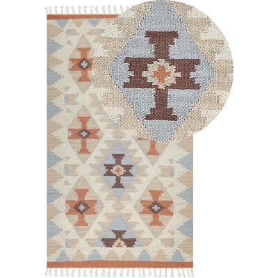 Alfombra Kilim de Beliani - Algodón, Geométrica, Reversible, Tradicional - 80x150cm Alfombra Kilim de Beliani - Algodón, Geométrica, Reversible, Tradicional - 80x150cm