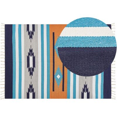Tapis Kilim en Coton Multicolore Beliani - Design Réversible 200x300cm - Publicité Tapis Kilim en Coton Multicolore Beliani - Design Réversible 200x300cm - Publicité