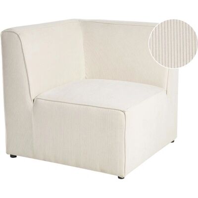 Beliani Kulmaosa beige samettia 1 istuttava moderni Beliani Kulmaosa beige samettia 1 istuttava moderni