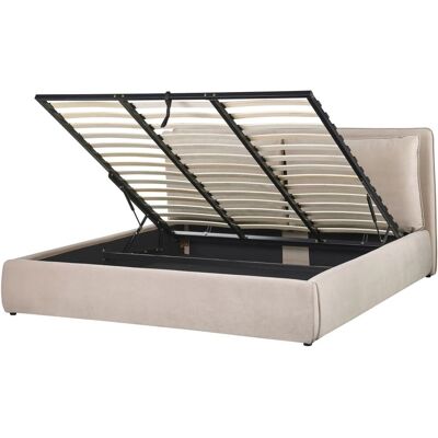 Beliani Super King Size Ottoman Bed - Samettipäällysteinen ja säilytystilalla Beliani Super King Size Ottoman Bed - Samettipäällysteinen ja säilytystilalla