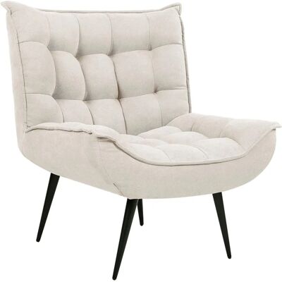 Fauteuil Beliani Light Beige ALVESTA - Fauteuil - Design moderne - Sans bras - Rembourrage en polyester - Publicité Fauteuil Beliani Light Beige ALVESTA - Fauteuil - Design moderne - Sans bras - Rembourrage en polyester - Publicité