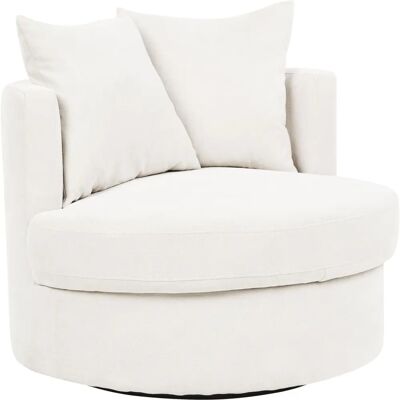 Beliani Vaaleanbeige Polyesterkiertotuoli - Moderni Glam Tyyli Beliani Vaaleanbeige Polyesterkiertotuoli - Moderni Glam Tyyli