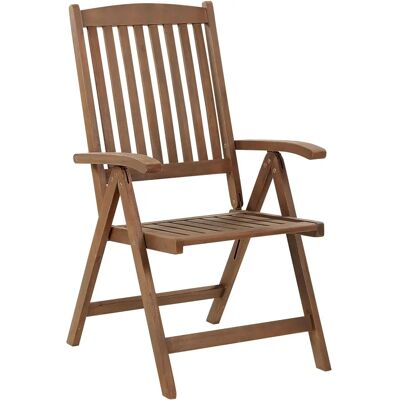 Chaise de jardin Beliani AMANTEA Marron foncé - Chaise de jardin - Publicité Chaise de jardin Beliani AMANTEA Marron foncé - Chaise de jardin - Publicité