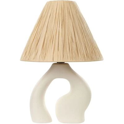 Beliani Lampada da tavolo in ceramica - Bianca, 29x42x29 cm - Illuminazione moderna Beliani Lampada da tavolo in ceramica - Bianca, 29x42x29 cm - Illuminazione moderna