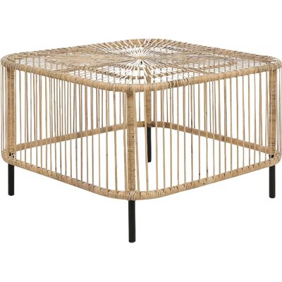 Beliani Rattan Puutarhapöytä - 67 x 67 cm - Säänkestävä Beliani Rattan Puutarhapöytä - 67 x 67 cm - Säänkestävä