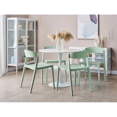 Chaises de salle à manger modernes empilables Menthe Beliani - Lot de 2 - Publicité Chaises de salle à manger modernes empilables Menthe Beliani - Lot de 2 - Publicité