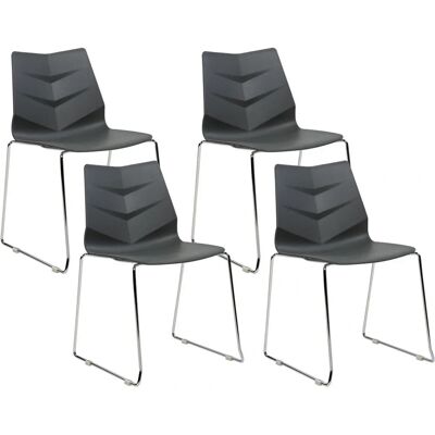 Beliani Ensemble de 4 Chaises de Salle à Manger Scandinaves Gris Foncé - Publicité Beliani Ensemble de 4 Chaises de Salle à Manger Scandinaves Gris Foncé - Publicité