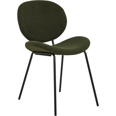 Ensemble de 2 chaises en boucle vert foncé Beliani - Publicité Ensemble de 2 chaises en boucle vert foncé Beliani - Publicité