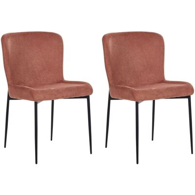 Beliani Ensemble de 2 Chaises Marron - Chaises de Salle à Manger - Publicité Beliani Ensemble de 2 Chaises Marron - Chaises de Salle à Manger - Publicité