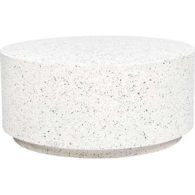 Beliani Valkoinen terrazzo-efektin pyöreä ulkopöytä Beliani Valkoinen terrazzo-efektin pyöreä ulkopöytä