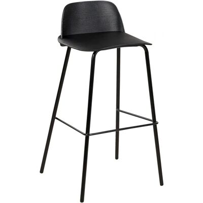 Beliani MORA Ensemble de 4 chaises de bar modernes - Noir - Publicité Beliani MORA Ensemble de 4 chaises de bar modernes - Noir - Publicité