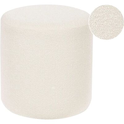 Beliani Pouffe MOAB Blanco Bouclé - Otomana Moderna 39x41x39cm Beliani Pouffe MOAB Blanco Bouclé - Otomana Moderna 39x41x39cm