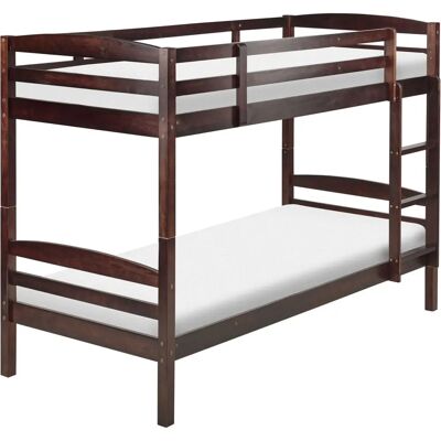 Beliani REGAT Cama Literas Madera Oscura - Tipo de Cama Beliani REGAT Cama Literas Madera Oscura - Tipo de Cama