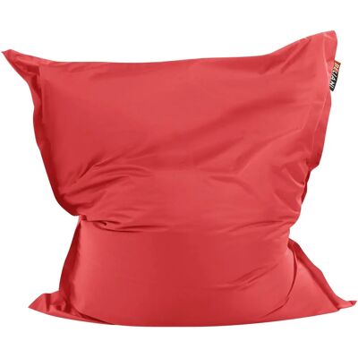 Funda de puf grande Beliani - 140x180cm, Rojo, Resistente al agua Funda de puf grande Beliani - 140x180cm, Rojo, Resistente al agua