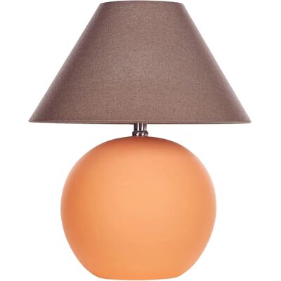 Beliani Lampe de Table en Céramique Orange - Lampe de Table Beliani Lampe de Table en Céramique Orange - Lampe de Table