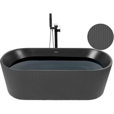 Beliani Bain 169x80cm Noir - Salle de Bain Moderne - Publicité Beliani Bain 169x80cm Noir - Salle de Bain Moderne - Publicité