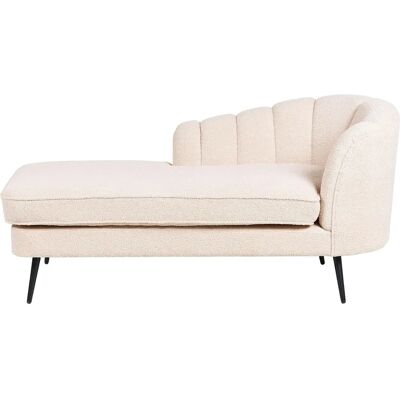 Beliani Canapé chaise Bouclé Beige Clair - Mobilier de salon - Publicité Beliani Canapé chaise Bouclé Beige Clair - Mobilier de salon - Publicité