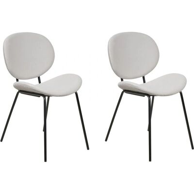 Beliani Lot de 2 Chaises en Velours Gris Clair - Chaises de Salle à Manger - Publicité Beliani Lot de 2 Chaises en Velours Gris Clair - Chaises de Salle à Manger - Publicité