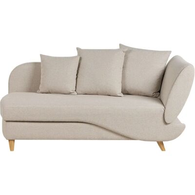 Beliani Beigen Kanka Varastointijakkara - Chaise Lounge Beliani Beigen Kanka Varastointijakkara - Chaise Lounge