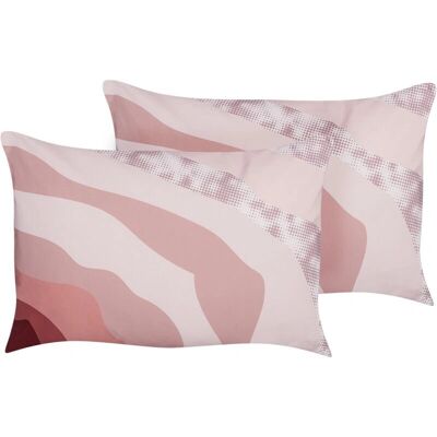 Beliani Vaaleanpunaiset Ulkokäytön Tyynyt CAMPEI 2 kappaleen setti - Outdoor Cushions Beliani Vaaleanpunaiset Ulkokäytön Tyynyt CAMPEI 2 kappaleen setti - Outdoor Cushions