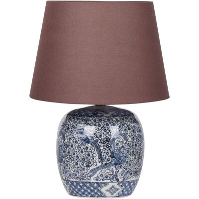 Beliani Blue White Porcelain Bedside Table Lamp - Classic Style Beliani Blue White Porcelain Bedside Table Lamp - Classic Style