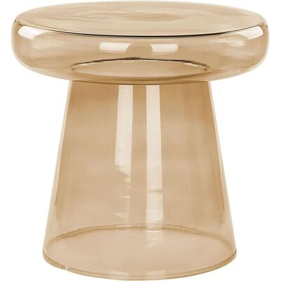Table d'Appoint en Verre Marron Beliani - Accent Moderne - Publicité Table d'Appoint en Verre Marron Beliani - Accent Moderne - Publicité