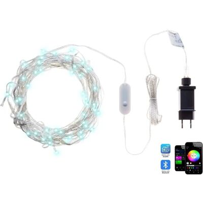 Beliani Cortina de luces LED Transparente Controlada por App 150 cm - Luces de Navidad Beliani Cortina de luces LED Transparente Controlada por App 150 cm - Luces de Navidad