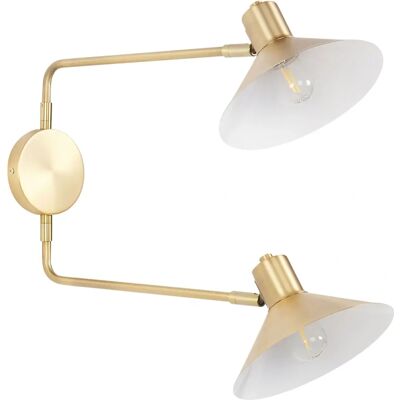 Beliani KADASSA Wandleuchte - Verstellbar Zwei-Licht Modern Industrie-Licht Beliani KADASSA Wandleuchte - Verstellbar Zwei-Licht Modern Industrie-Licht