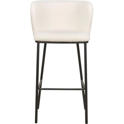 Beliani Ensemble de 2 Chaises de Bar Blanches en Bouclé - Bar Chairs - Publicité Beliani Ensemble de 2 Chaises de Bar Blanches en Bouclé - Bar Chairs - Publicité
