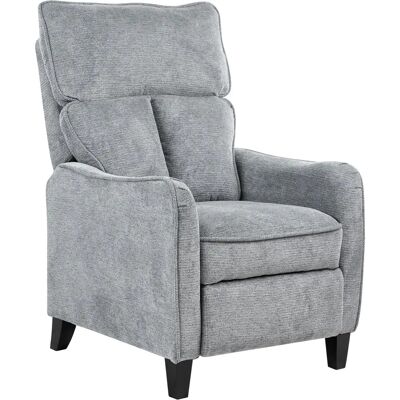 Fauteuil inclinable vintage Beliani Royston - Haut, Gris - Publicité Fauteuil inclinable vintage Beliani Royston - Haut, Gris - Publicité