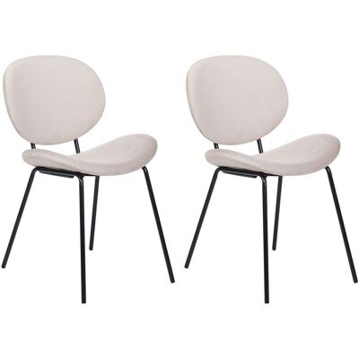 Beliani Ensemble de 2 Chaises Velours Beige Clair - Dining Chairs - Publicité Beliani Ensemble de 2 Chaises Velours Beige Clair - Dining Chairs - Publicité