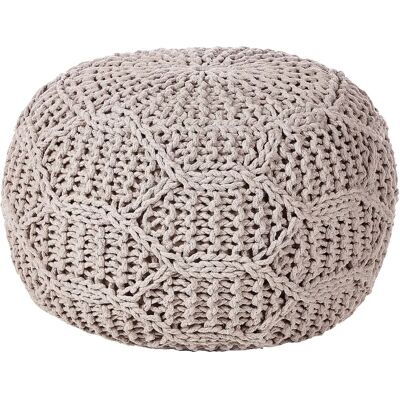Beliani Puf 50x50cm Algodón Redondo Otomana - Tipo de Producto Beliani Puf 50x50cm Algodón Redondo Otomana - Tipo de Producto