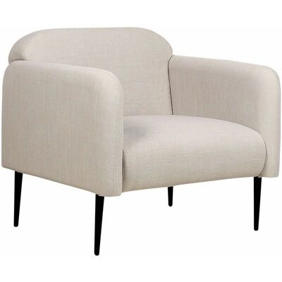 Sillón Beliani STOUBY Lino Tonal Taupe - Sillón Sillón Beliani STOUBY Lino Tonal Taupe - Sillón