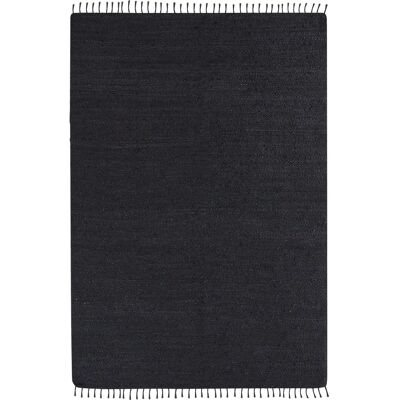 Alfombra de pasillo de yute negro Beliani - Rectangular estilo boho Alfombra de pasillo de yute negro Beliani - Rectangular estilo boho