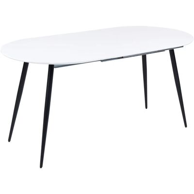 Table à manger extensible blanche MDF Beliani - Table à manger - Publicité Table à manger extensible blanche MDF Beliani - Table à manger - Publicité