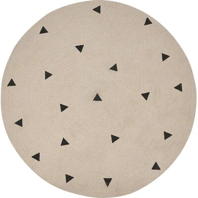 Beliani Rund Teppich - Baumwolle - 140cm - Beige Beliani Rund Teppich - Baumwolle - 140cm - Beige
