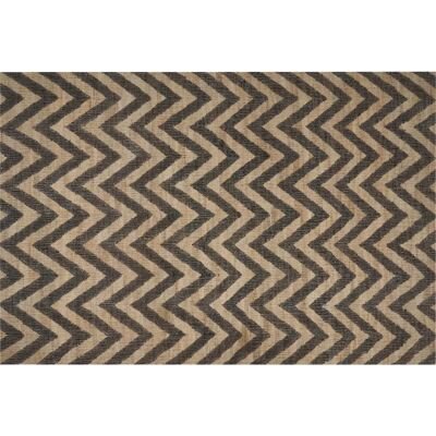 Alfombra de yute beige y negra 200x300cm - Alfombra Alfombra de yute beige y negra 200x300cm - Alfombra
