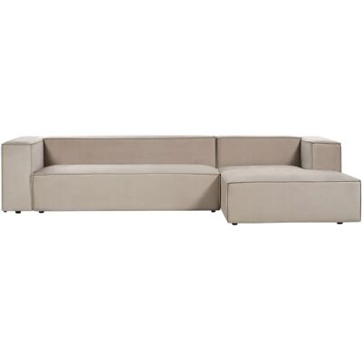 Sofá Esquina de Terciopelo VERNON Taupe Beige Izquierda de Beliani Sofá Esquina de Terciopelo VERNON Taupe Beige Izquierda de Beliani