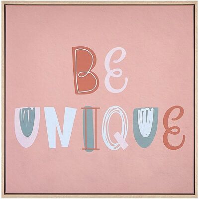 Beliani Pink Canvas Art Print - Square Modern Wall Decor Beliani Pink Canvas Art Print - Square Modern Wall Decor