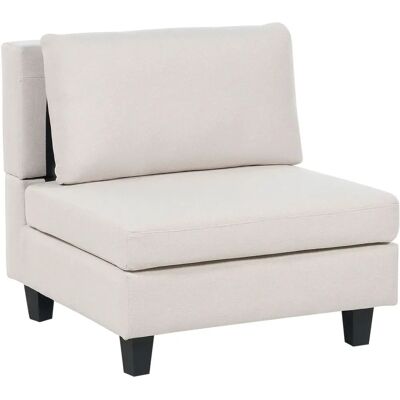 Beliani Sillón Individual Beige Claro - Sillón Beliani Sillón Individual Beige Claro - Sillón