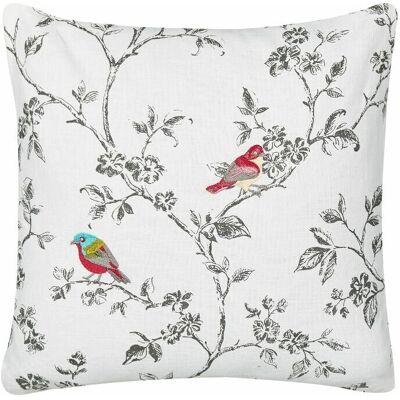 Beliani DILLENIA Cotton Embroidered Bird Pattern Cushion - Cushion Beliani DILLENIA Cotton Embroidered Bird Pattern Cushion - Cushion
