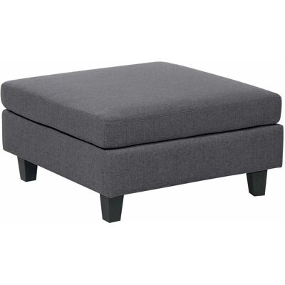 Beliani Otomana Gris Oscuro - Tela Moderna - Sofá Modular - Reposapiés Cuadrado - Poliéster Beliani Otomana Gris Oscuro - Tela Moderna - Sofá Modular - Reposapiés Cuadrado - Poliéster