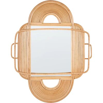 Beliani Wandspiegel Natur Rattan 70x90cm - Wandspiegel Beliani Wandspiegel Natur Rattan 70x90cm - Wandspiegel