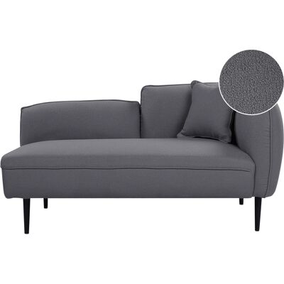 Beliani Canapé Droit en Bouclé Gris Foncé - Publicité Beliani Canapé Droit en Bouclé Gris Foncé - Publicité