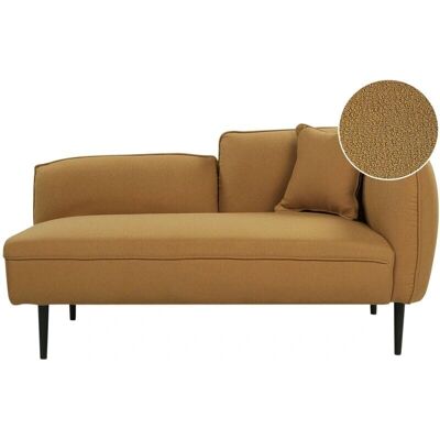 Beliani Chaise Lounge Mostaza - Diseño Moderno Beliani Chaise Lounge Mostaza - Diseño Moderno
