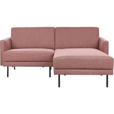 Beliani Kulmasohva Polyester Pink Brown - Sohva Beliani Kulmasohva Polyester Pink Brown - Sohva