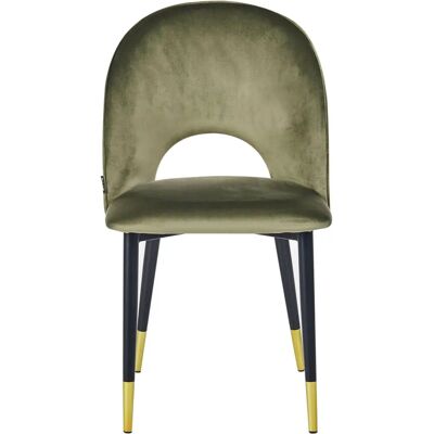 Ensemble de 2 Chaises de Salle à Manger en Velours Vert Olive - Chaises de Salle à Manger - Publicité Ensemble de 2 Chaises de Salle à Manger en Velours Vert Olive - Chaises de Salle à Manger - Publicité
