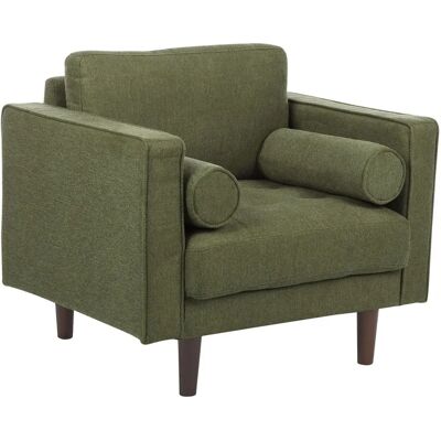 Sillón verde tapizado Beliani - Muebles para sala Sillón verde tapizado Beliani - Muebles para sala
